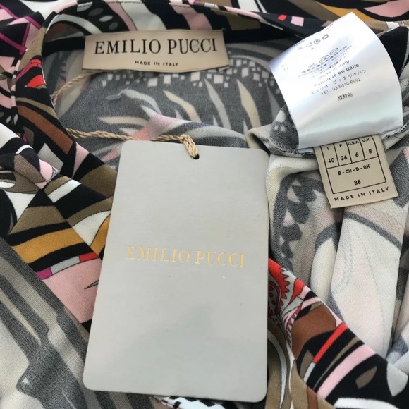 EMILIO PUCCI GRASSHOPPER PRINT MAXI DRESS US 6 / IT 40 NWTS! - Picture 12 of 12